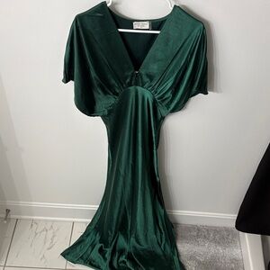 Dress Forum Deep Green Satin Dress